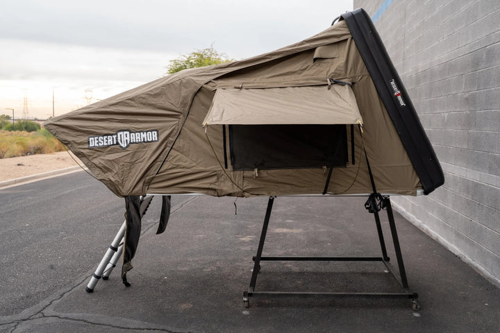 Desert Armor Warrior XL - Fast Set-up Sleek Style Hard Shell Roof Top Tent