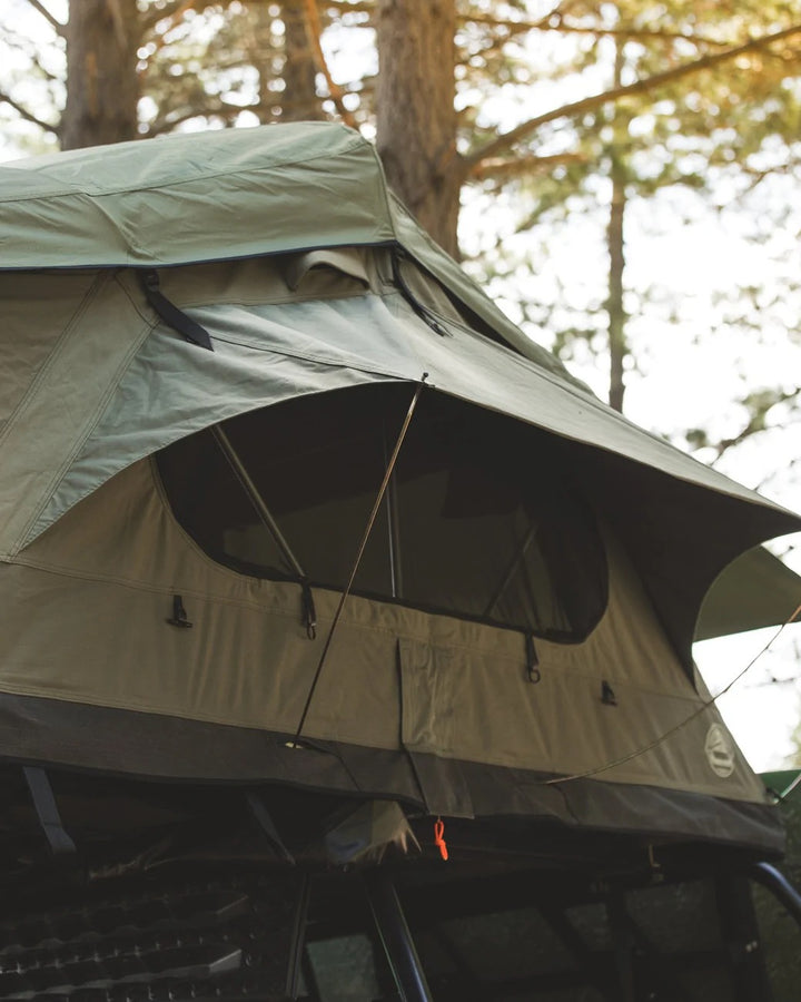 Feldon Shelter Crow's Nest - Extended - Quick Set-up Green Soft Shell Roof Top Tent