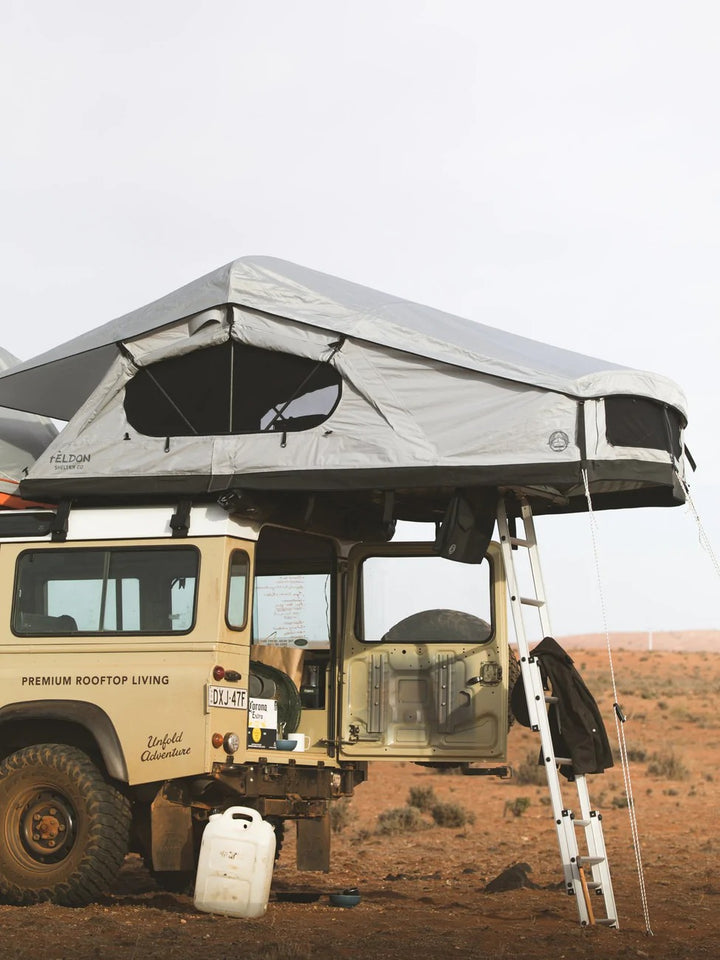 Feldon Shelter Crow's Nest - Extended - Quick Set-up Grey Soft Shell Roof Top Tent