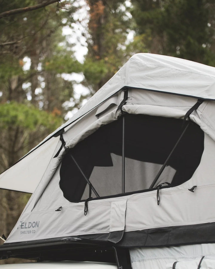 Feldon Shelter Crow's Nest - Extended - Quick Set-up Grey Soft Shell Roof Top Tent