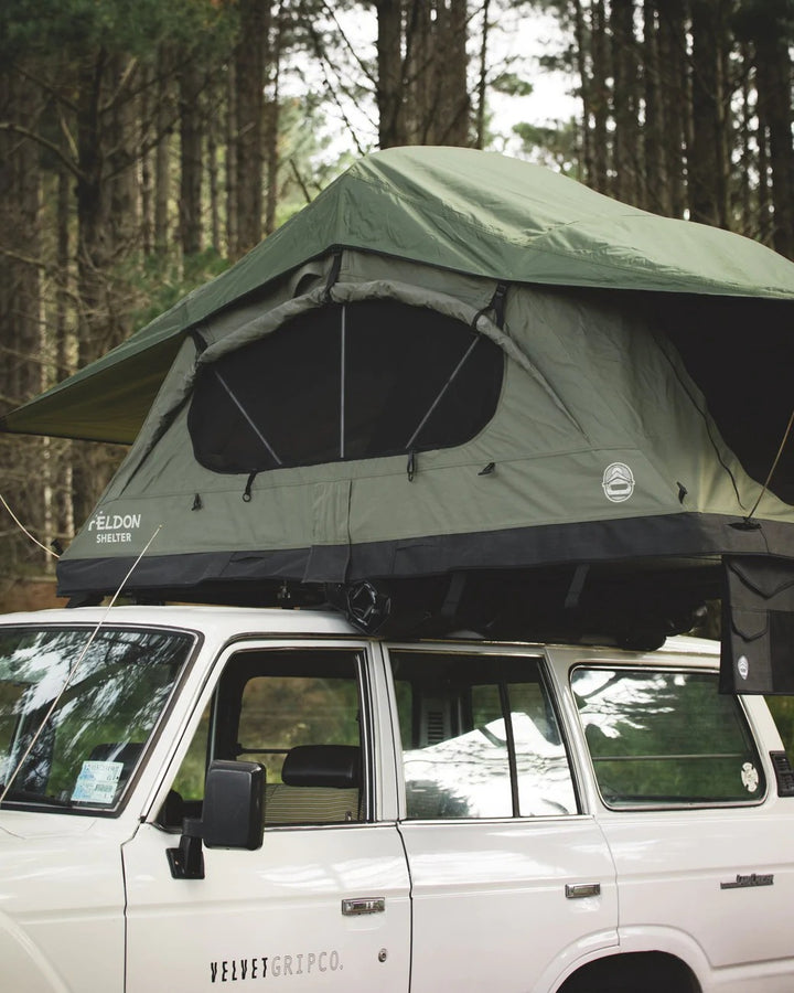 Feldon Shelter Crow's Nest - Regular - Quick Set-up Green Soft Shell Roof Top Tent