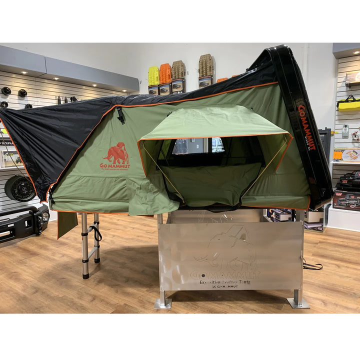 Go Mammut Bison XL Large 3-4 Person Lighted Soft Shell Roof Top Tent