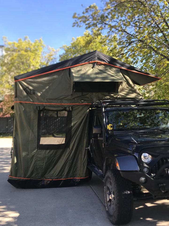 Hutch Tents Apex 3 - Quick Setup Green Soft Shell Roof Top Tent