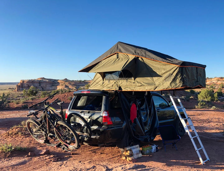 Hutch Tents Apex 3 - Quick Setup Green Soft Shell Roof Top Tent