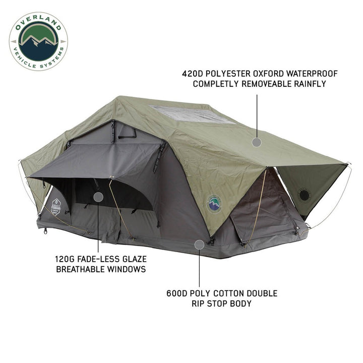 Overland Vehicle Systems Nomadic 2 Standard - Soft Shell Roof Top Tent