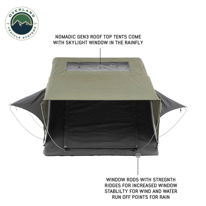 Overland Vehicle Systems Nomadic 2 Standard - Soft Shell Roof Top Tent