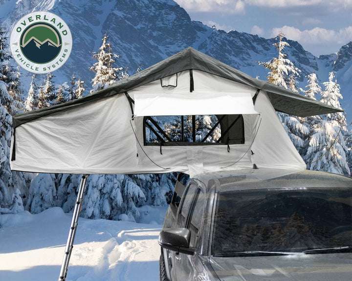 Overland Vehicle Systems Nomadic 3 - Artic White Soft Shell Roof Top Tent