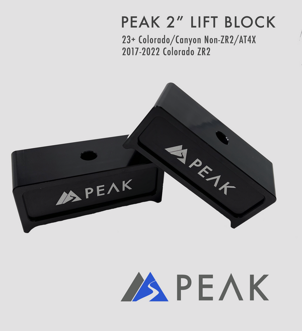 Peak 2″ Lift Block | 17-22 Colorado ZR2 | 22+ Colorado/Canyon