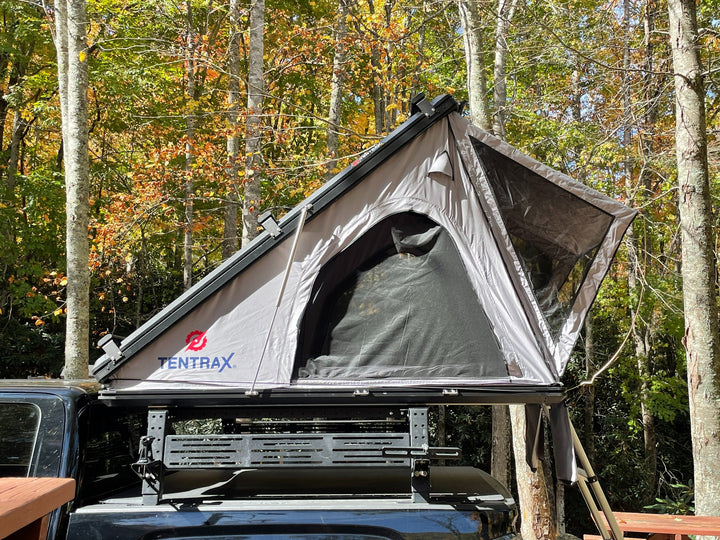 Tentrax Hard Shell Wedge Shape Black / Grey Roof Top Tent