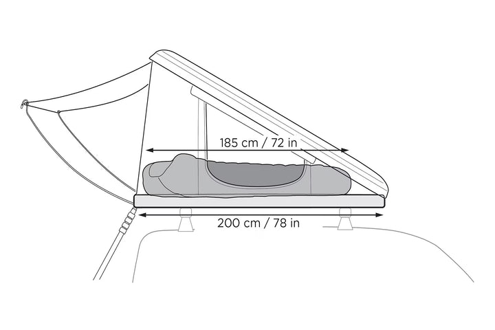 Thule Basin Wedge - Quick Set-up Black Hard Shell Roof Top Tent