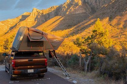 Tuff Stuff Alpha - Side Opening Black Hard Shell Roof Top Tent