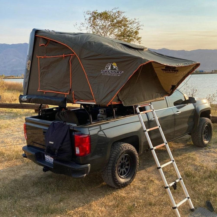 Tuff Stuff Alpha - Side Opening Gray Hard Shell Roof Top Tent