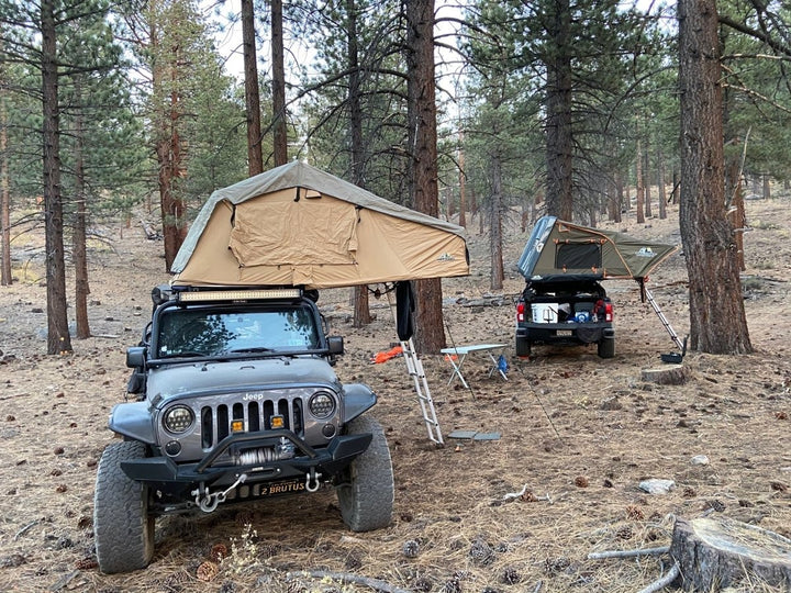 Tuff Stuff Alpha - Side Opening Gray Hard Shell Roof Top Tent