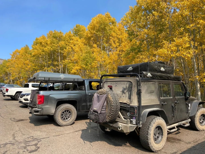 Tuff Stuff Alpha - Side Opening Gray Hard Shell Roof Top Tent