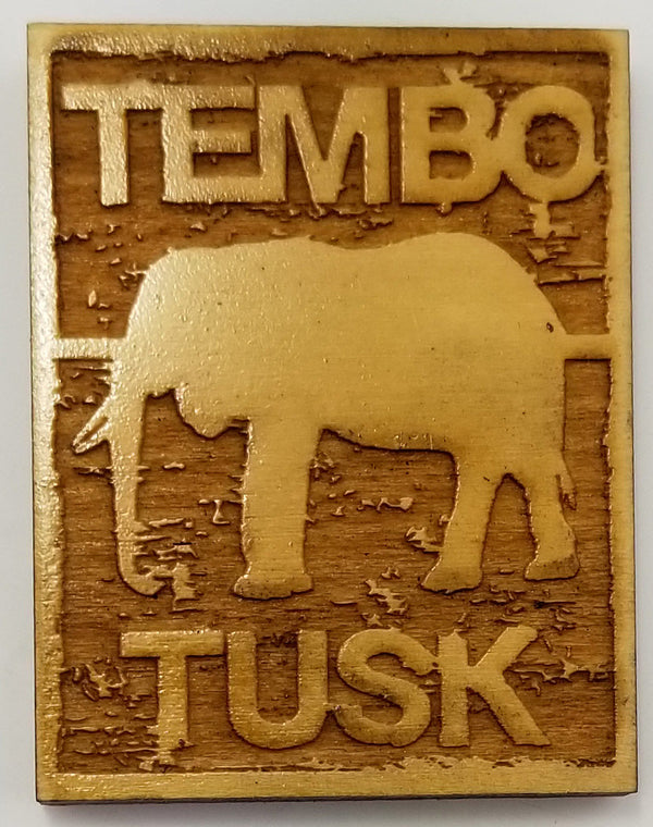 Wooden TemboTusk Logo Patches