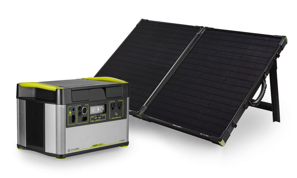 Yeti1500X + Boulder100 BC Solar Generator