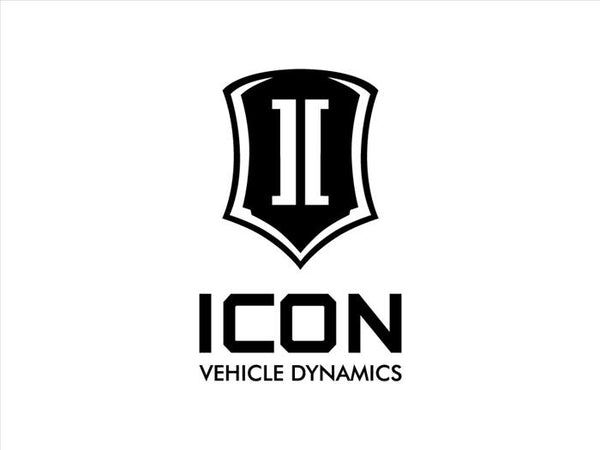 ICON Vehicle Dynamics Stacked Logo Sticker, Black, 6” Tall