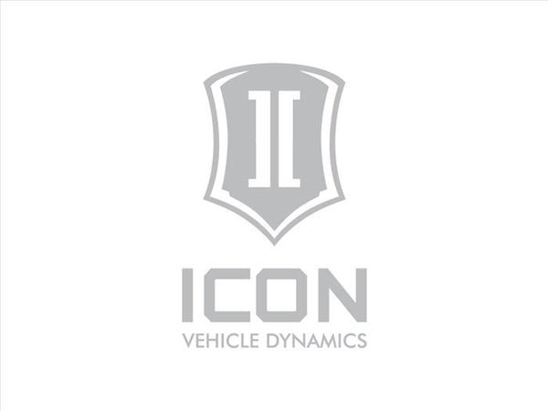 ICON Vehicle Dynamics Stacked Logo Sticker, Silver, 6” Tall