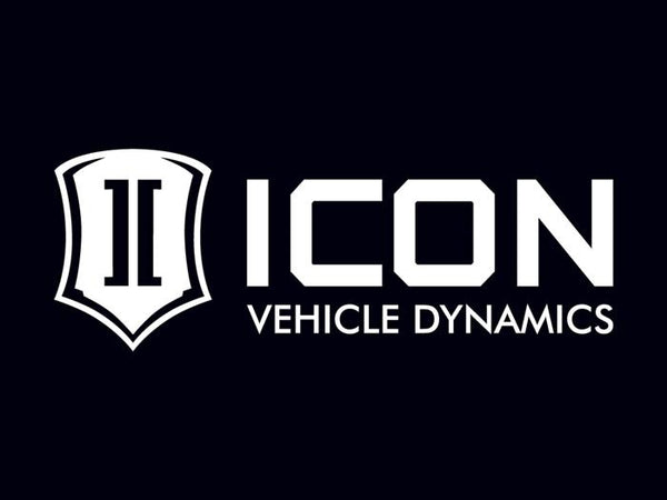 ICON Vehicle Dynamics Standard Logo Sticker, White, 12” Wide