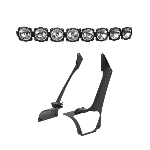 21+ Jeep Wrangler 4xe 50" Curved LED Light Bar Kit - KC Gravity Pro6