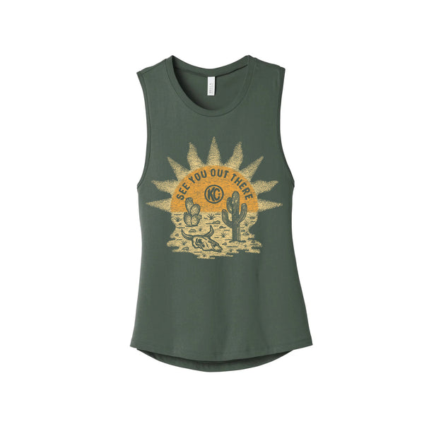 KC Women's Desert Nomad Tank Top - Green - Large