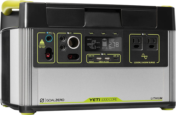 Goal Zero Yeti 1000 Portable Power Station (1,000W) - Solar Powered Camping Energy