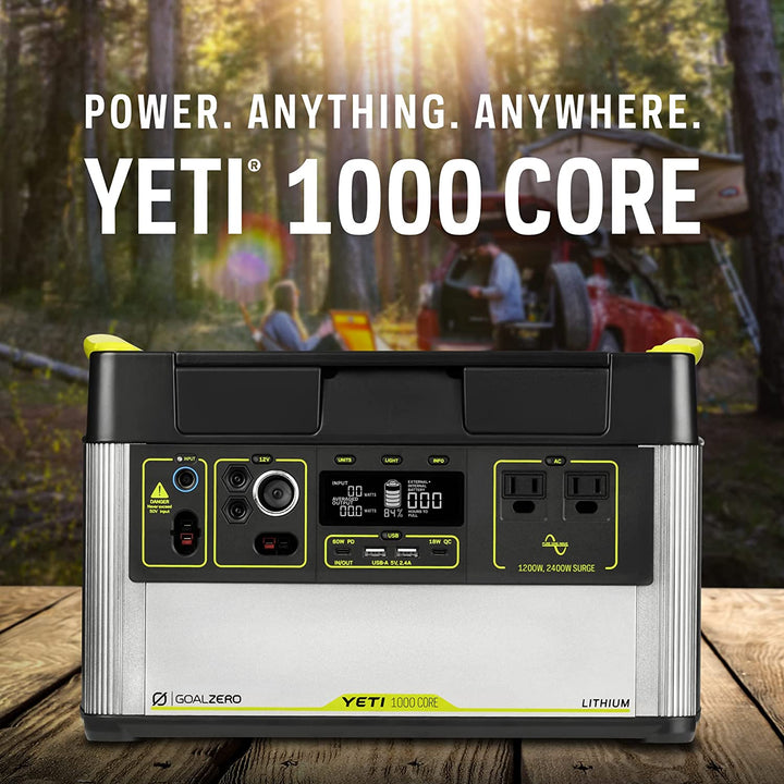 Goal Zero Yeti 1000 Portable Power Station (1,000W) - Solar Powered Camping Energy