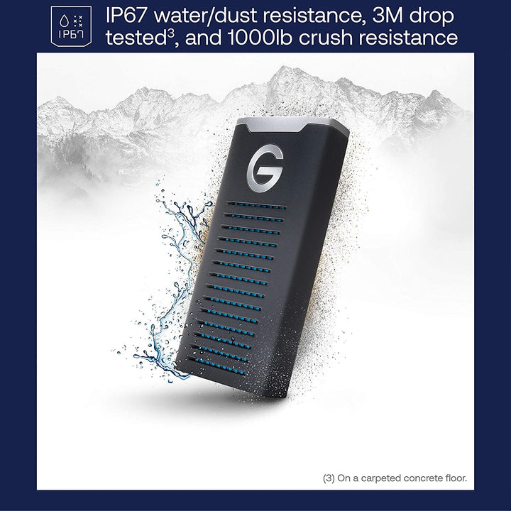 G-Drive Outdoors & Camping Ready Portable SSD - IP67 Water / Dust Resistant [500GB-2TB]