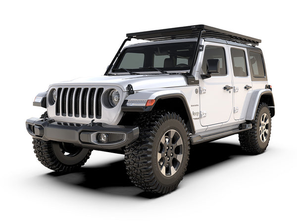 Jeep Wrangler JL 4 Door (2018-2024) Front Runner Roof Rack with KC Pro6 Light Bar Kit