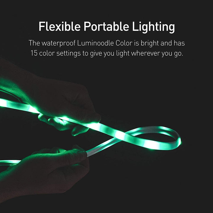 LumiNoodle - Waterproof Outdoor Ready LED Light String / Rope for Tent & Camp Lighting