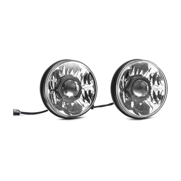 7" Gravity® LED Pro - 2-Headlights - SAE/ECE - 40W Driving Beam - Universal / 07-18 Jeep JK