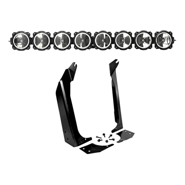 97-06 Jeep TJ 50" Curved Off Road LED Light Bar System - 160W Combo Beam - KC Gravity Pro6