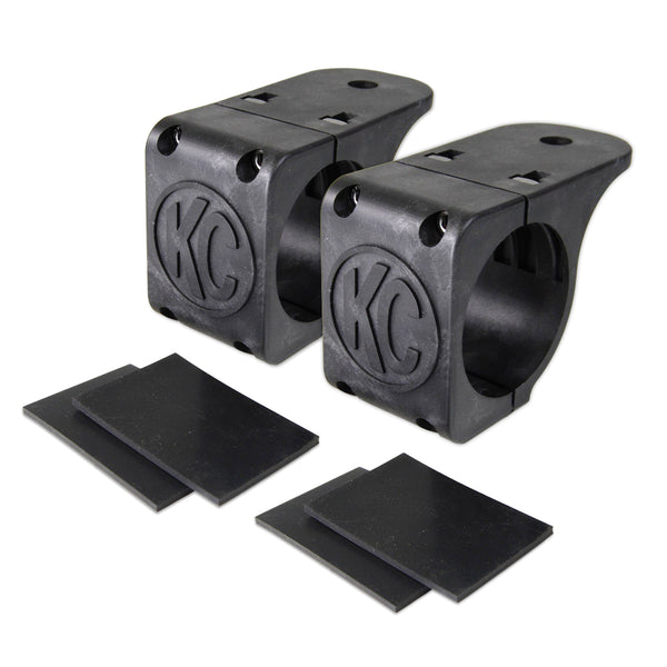 Bracket Set - Tube Clamp Light Mount - Rubber Adjustment Shims - 1.75" - 2.0"